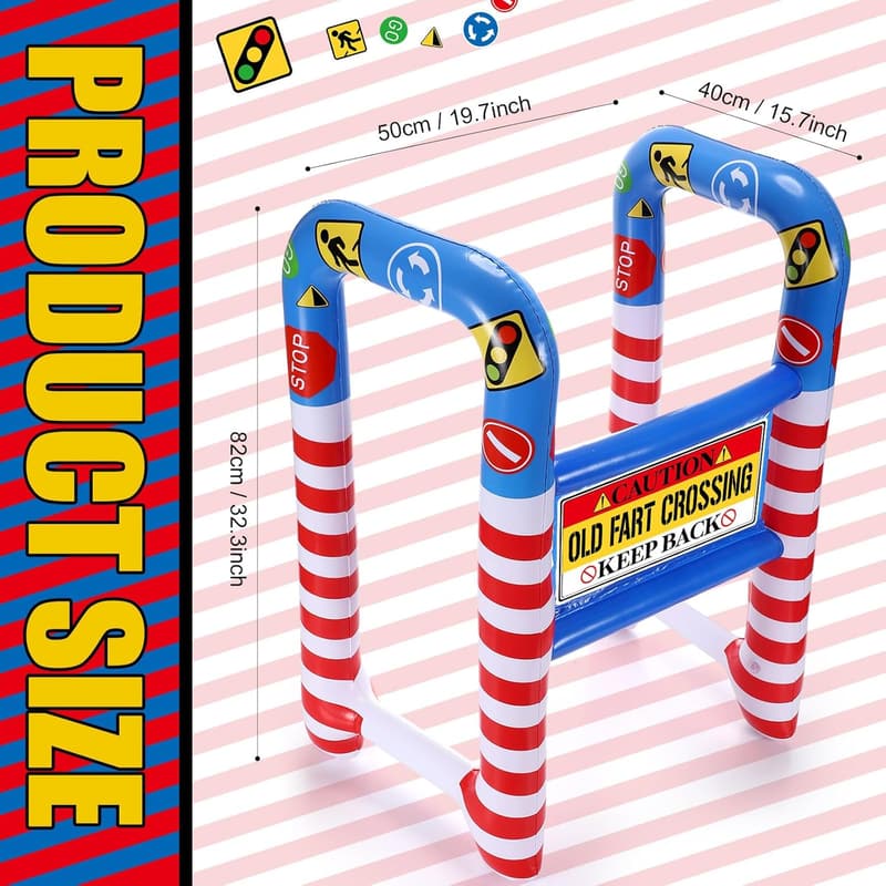 Over The Hill Inflatable Walker Gag Gift for Milestone Birthdays