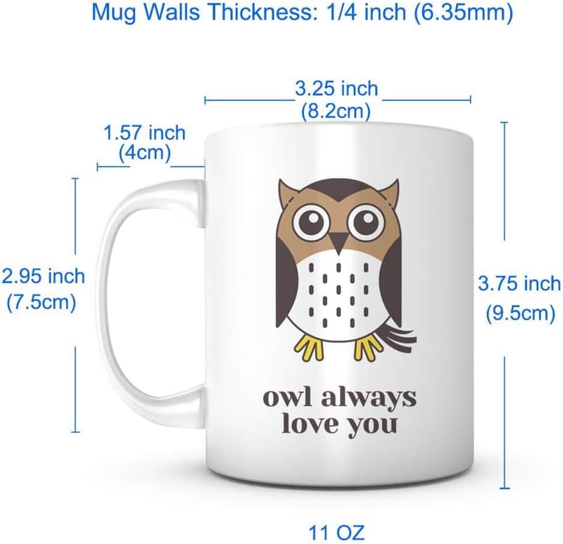 Valentine's Day Owl Love Mug for Couples