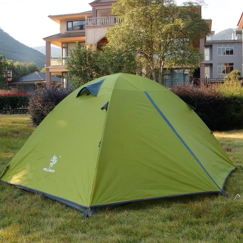 Lightweight 2-3 Person 3-4 Season Camping Tent with Awning