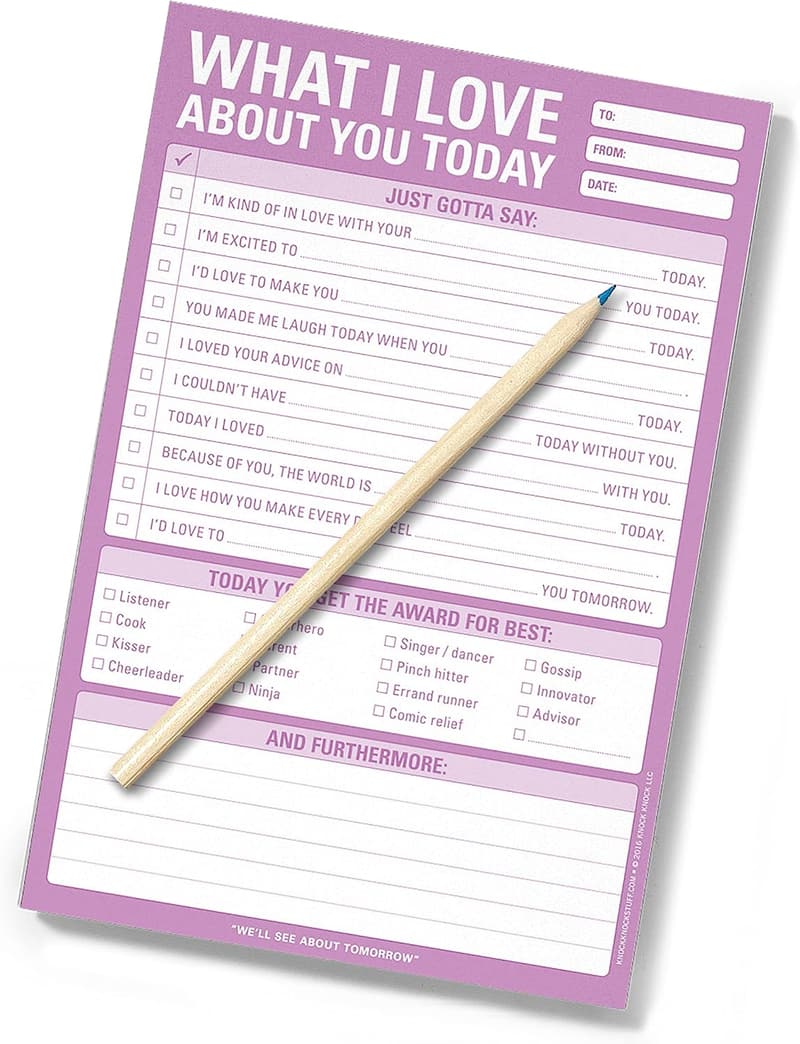 Love Letter Checklist Pad for Husband – 6 x 9 inches