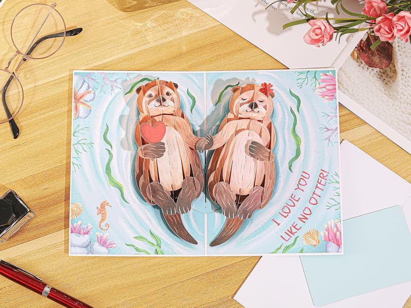 Funny 3D Pop-Up Anniversary Card for Couples - 7 x 5 Inch