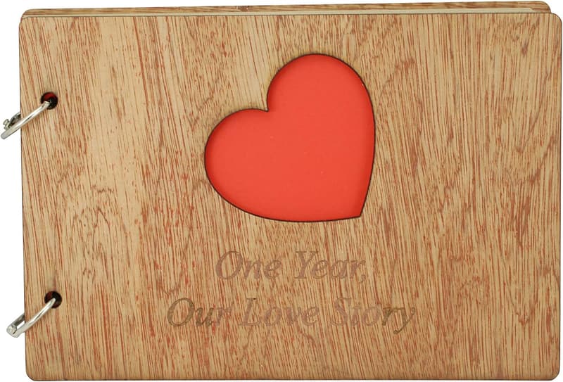 1st Anniversary Engraved Scrapbook: 