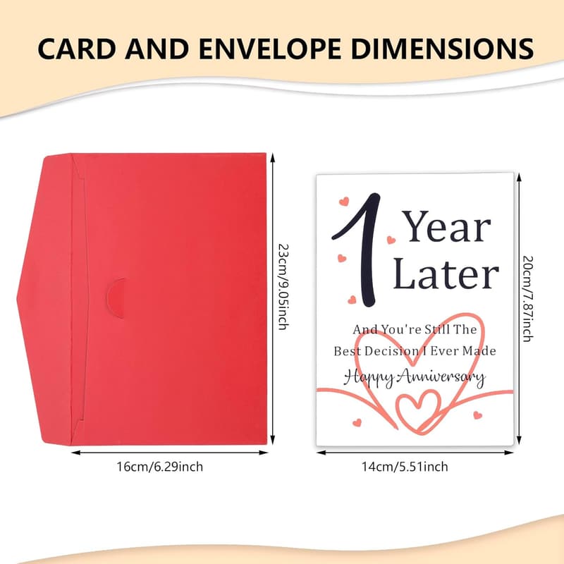 First Anniversary Card for Couples - One Year Paper Gift