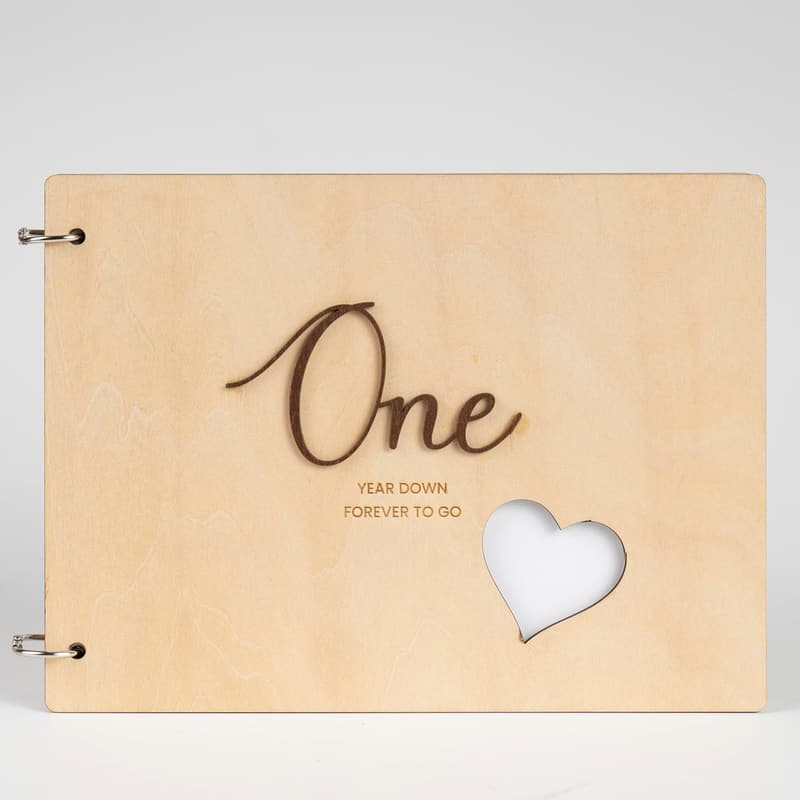 1st Anniversary Scrapbook for Couples - Personalized Memory Book