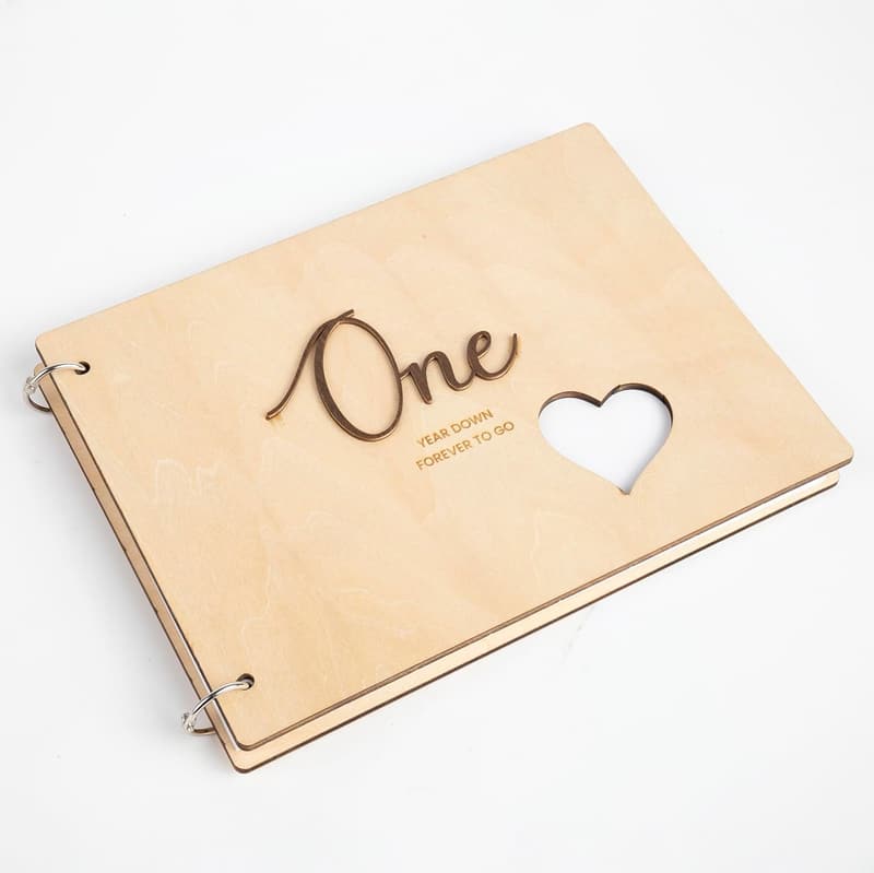 1st Anniversary Scrapbook for Couples - Personalized Memory Book