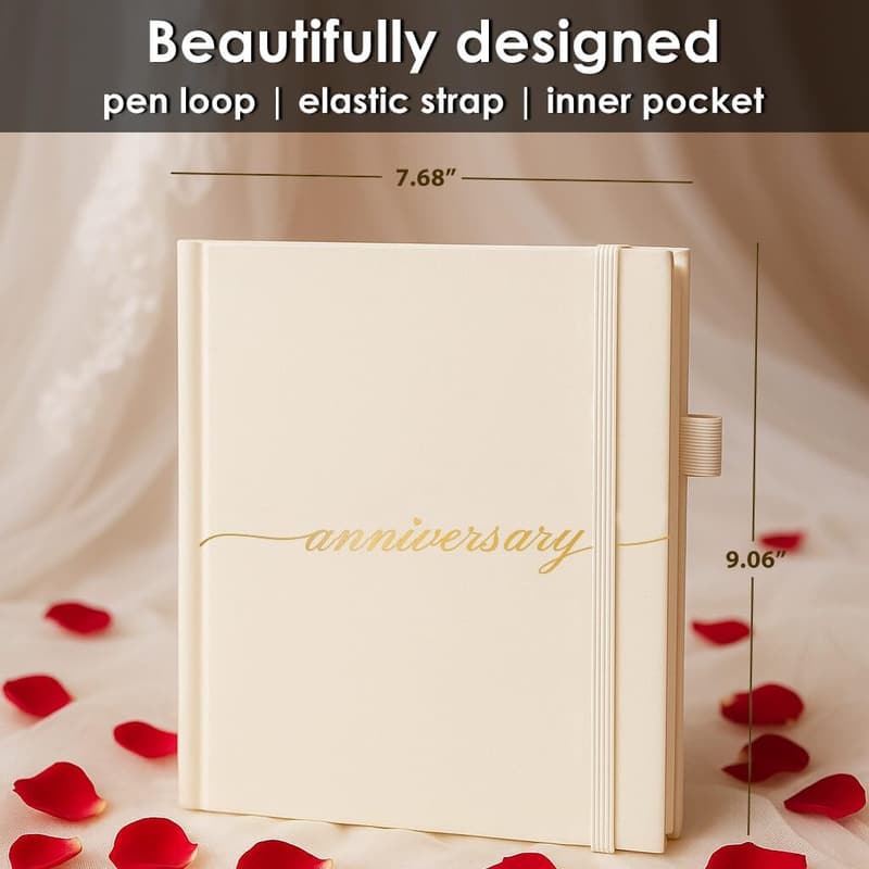 First Anniversary Couples Journal – 181 Pages Scrapbook Album