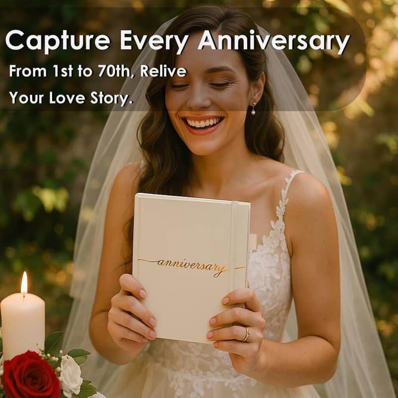 First Anniversary Couples Journal – 181 Pages Scrapbook Album