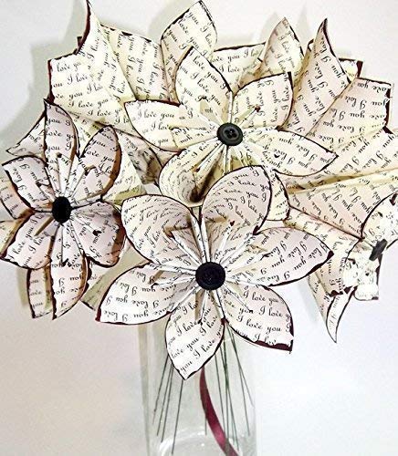 1st Anniversary Custom Origami Red Rose Bouquet