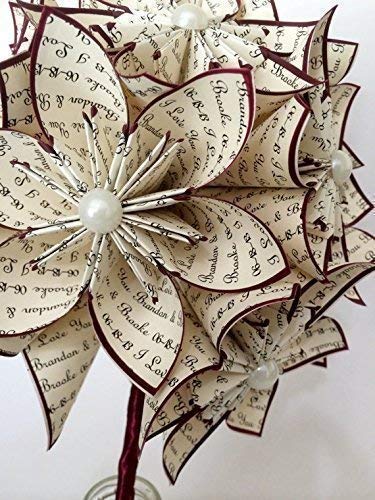 1st Anniversary Custom Origami Red Rose Bouquet