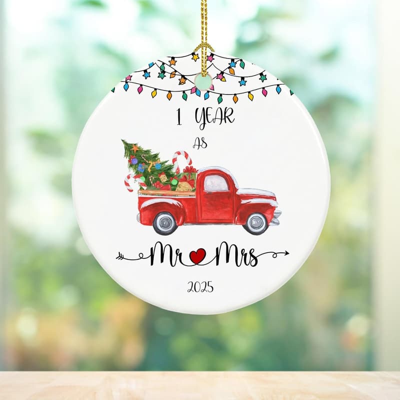 1st Anniversary Ornament 2025 - Mr & Mrs Paper Keepsake