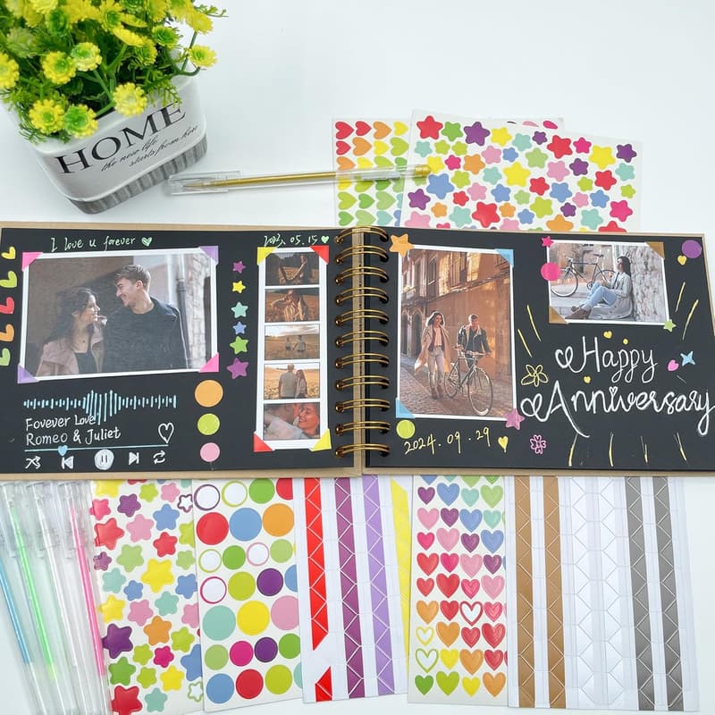 First Anniversary DIY Scrapbook Photo Album Gift