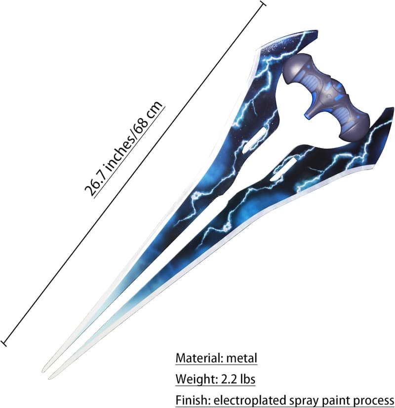 Halo Energy Sword Lightsaber - 26.7-inch Stainless Steel Cosplay