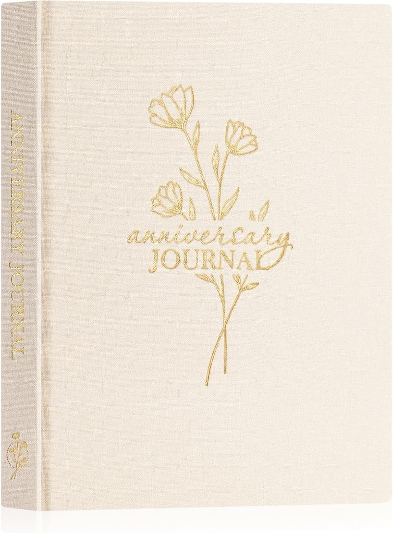 70th Anniversary Linen Memory Journal for Couples