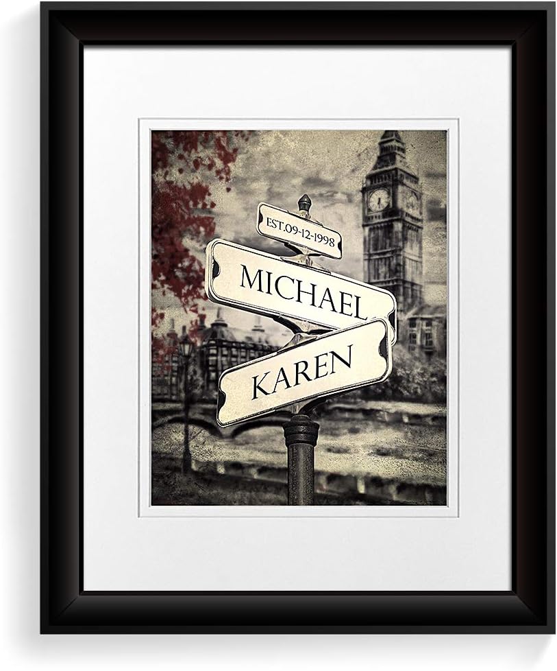 Wedding Anniversary Personalized Photo Print - 14x11 Inches