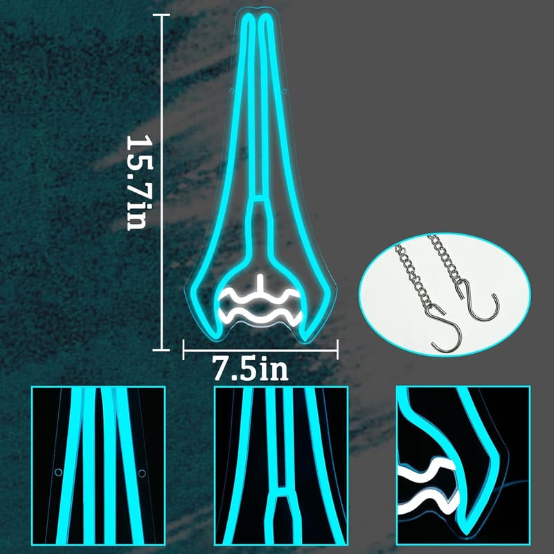 Master Chief Energy Sword Neon Sign for Game Room Decor