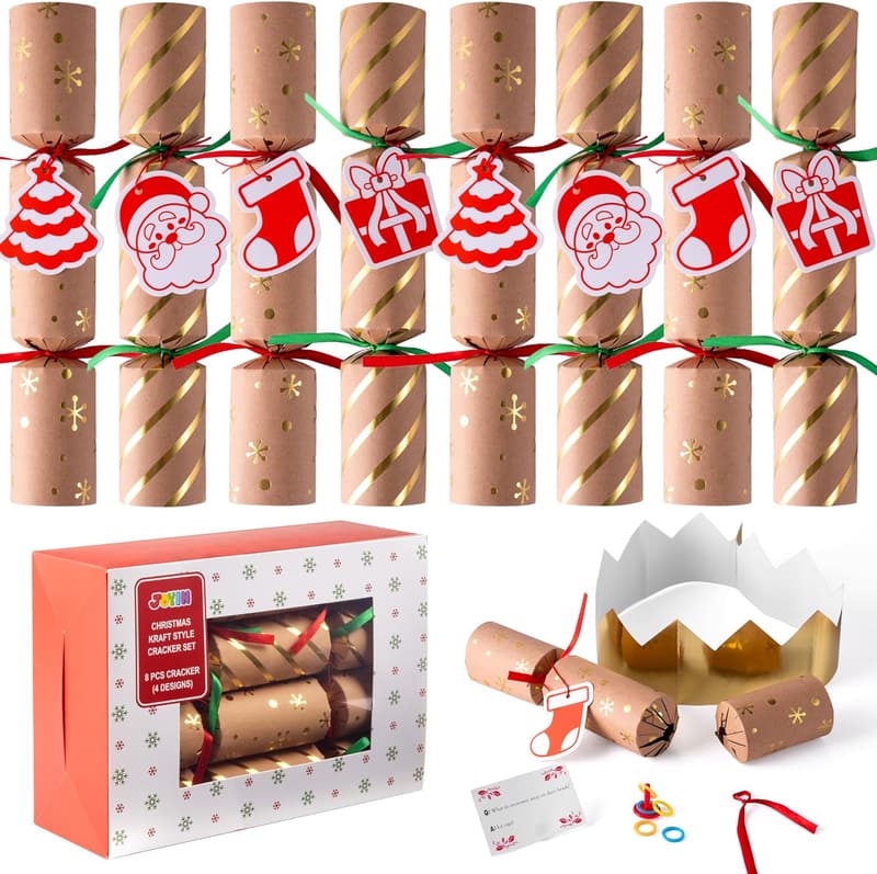 Christmas Party Table Favors Set - 8 Classic Designs