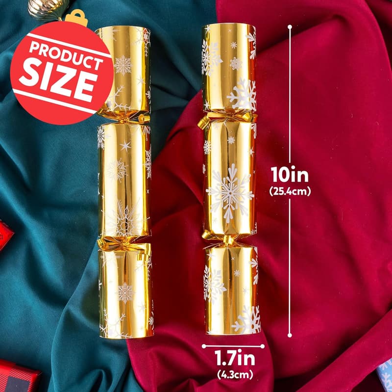 Christmas Gold Snowflake Table Favors - 12 Pack