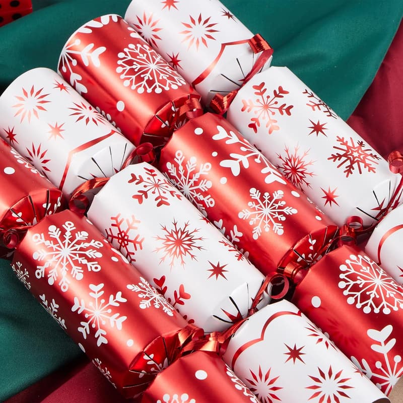 Christmas Table Favors with Snowflake Design - 10 Pack
