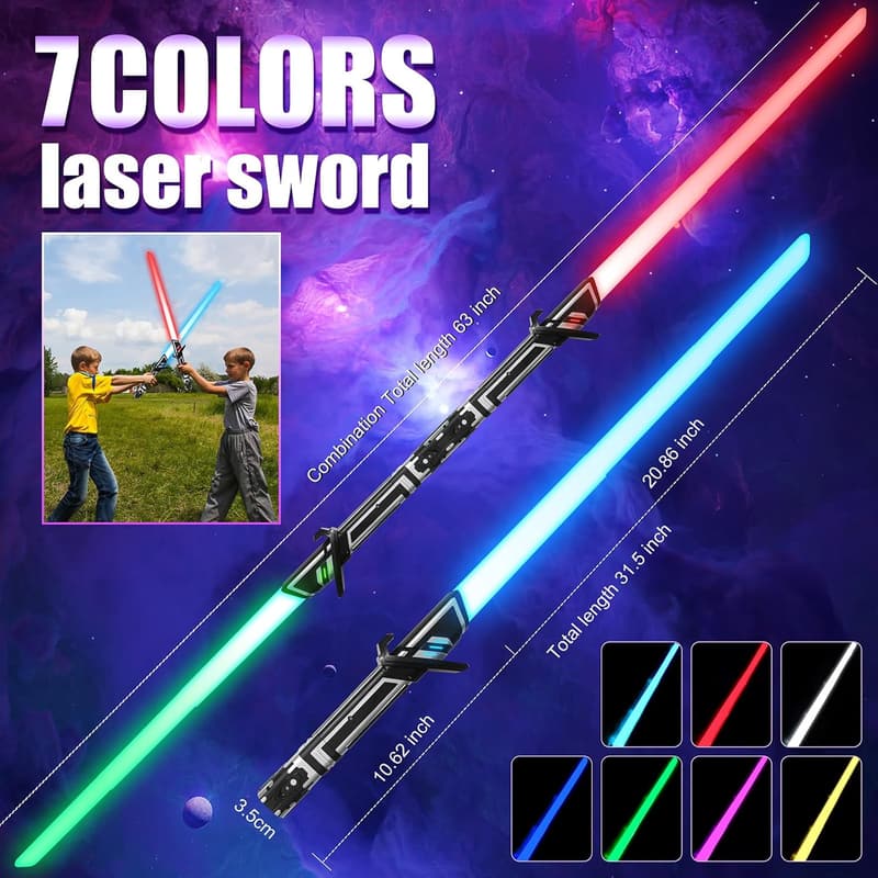 LED Light Up Sabers with Sound - Kids Halloween Party Toy