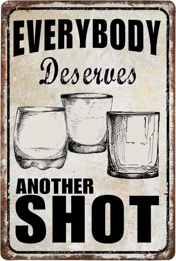 Funny Metal Sign for Home Bar or Man Cave, 8x12 Inch