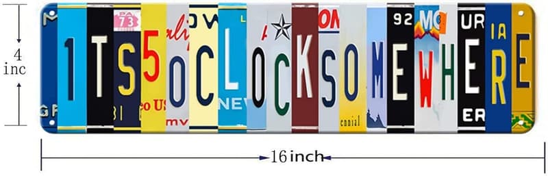Vintage Metal Bar Sign – 