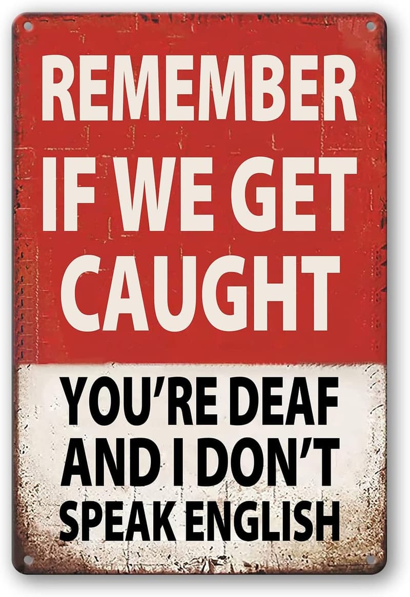 Vintage Metal Tin Sign for Man Cave – 