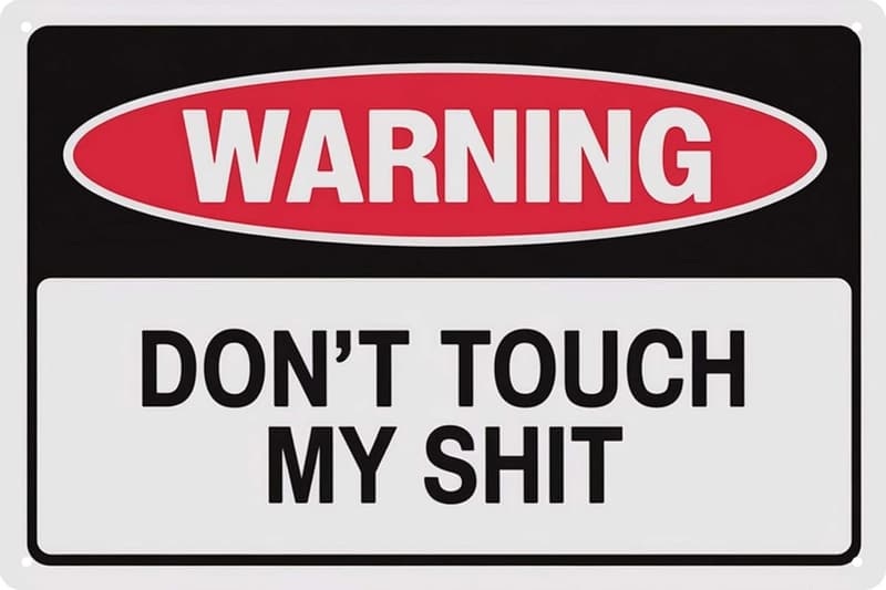 Funny Metal Tin Sign for Man Cave or Garage Decor, 8x12 Inch