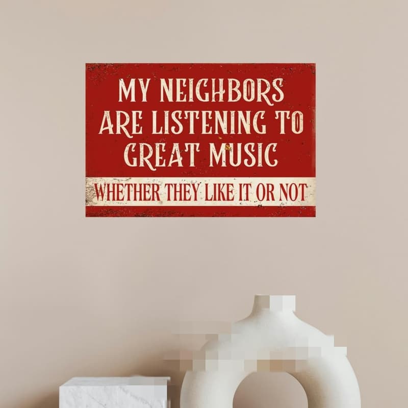 Vintage Metal Garage Sign - Outdoor Wall Decor for Men 12x8 In