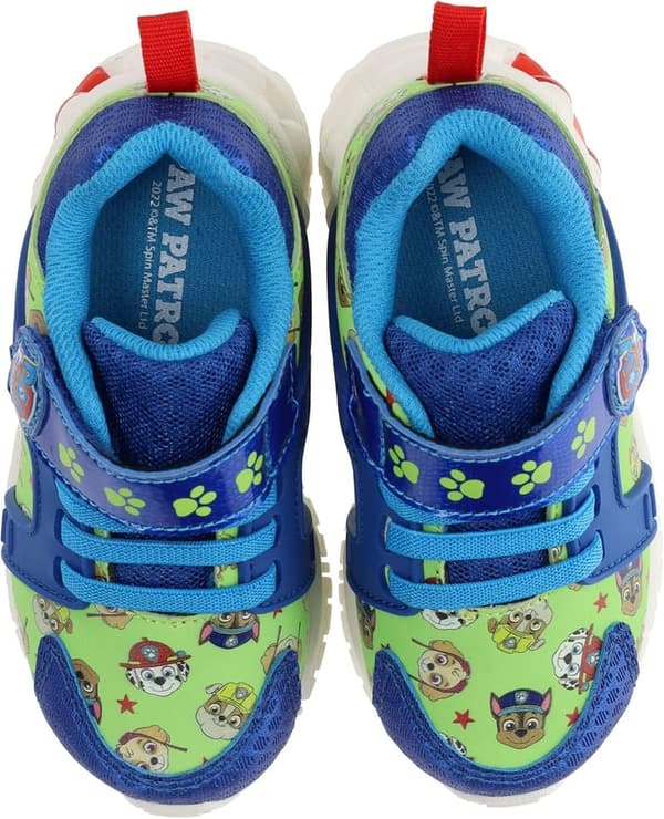 Paw Patrol Light-Up Sneakers for Toddlers, Blue/Green Size 8