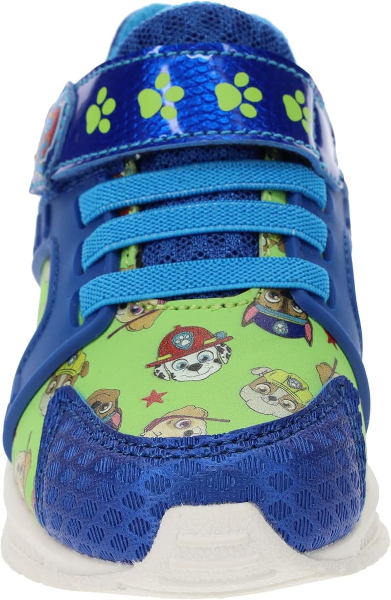 Paw Patrol Light-Up Sneakers for Toddlers, Blue/Green Size 8