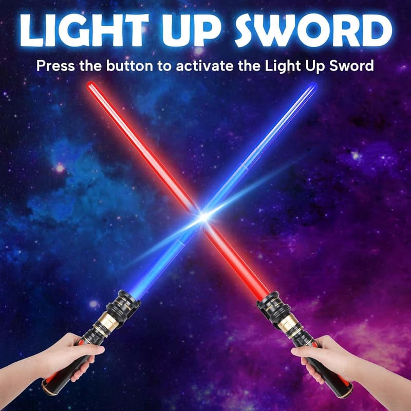 Light-Up Swords with Sound FX for Kids - Halloween & Cosplay