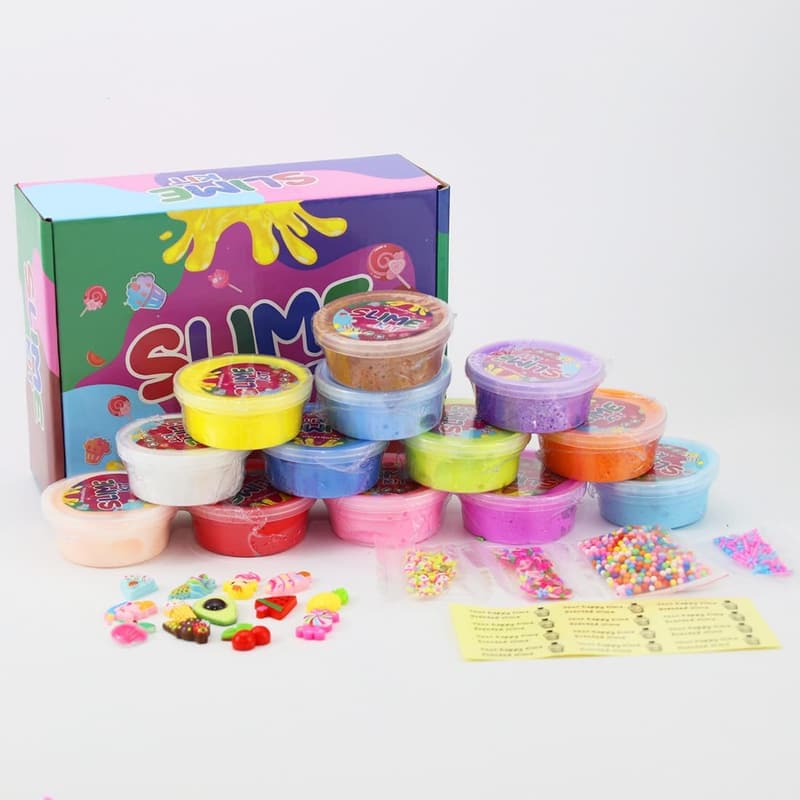 13 Pack Butter Slime Kit - Stretchy Stress Relief Toy for Kids