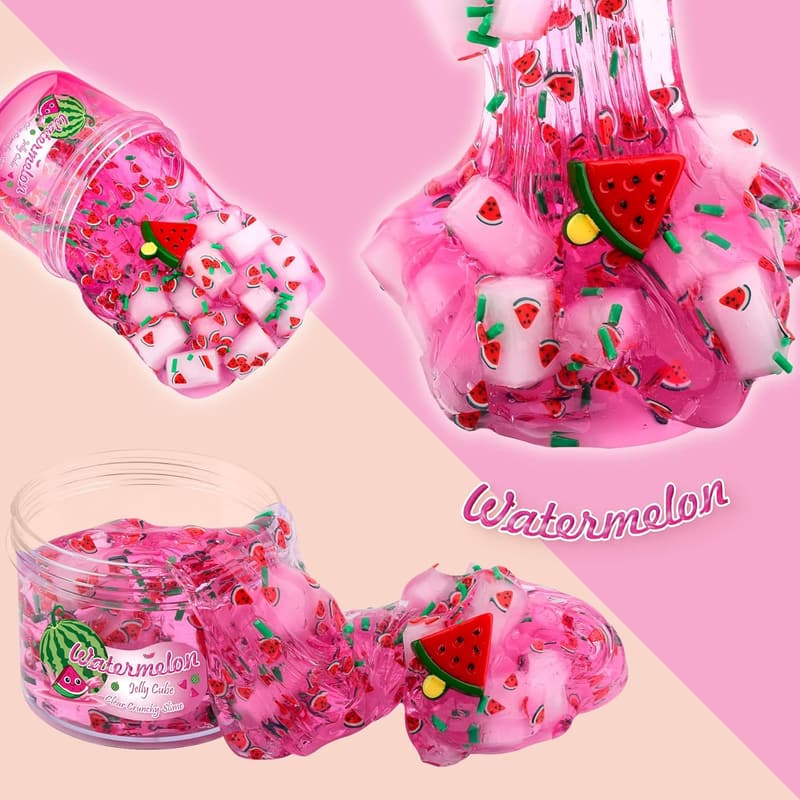 Cute Stress Relief Slime Kit with Charms - 3 Pack