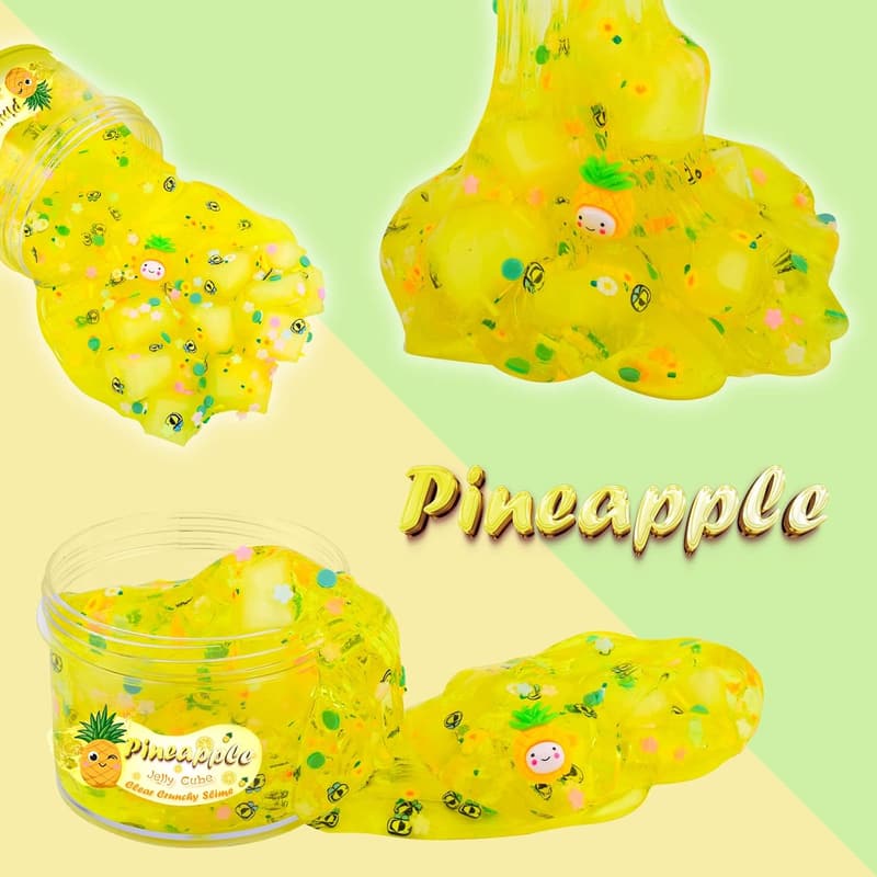 Cute Stress Relief Slime Kit with Charms - 3 Pack