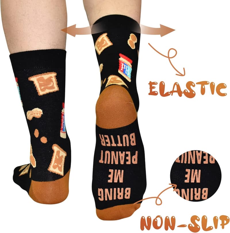 Funny Non-Slip Socks for Food Lovers - Novelty Gift for All