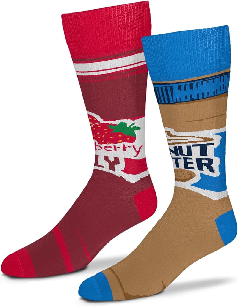 Peanut Butter & Jelly Dress Socks - One Size Fits Most