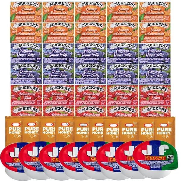 Assorted Mini Jam and Peanut Butter Gift Set