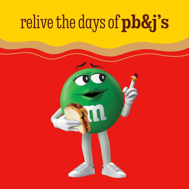 Peanut Butter & Jelly M&M’s Bulk Box, 24 Single Size Bags