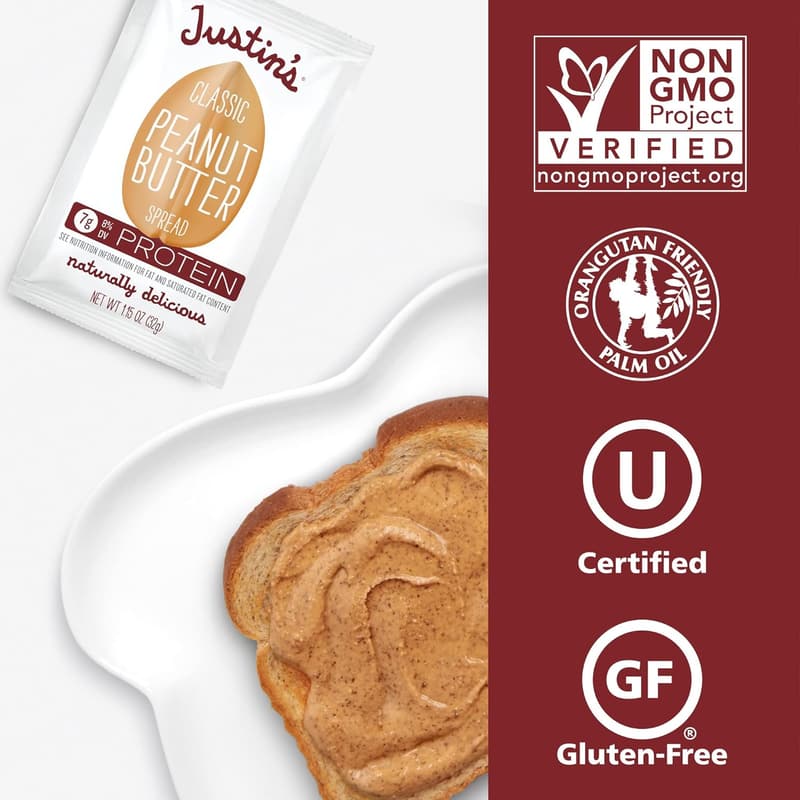 Gluten-Free Peanut Butter Squeeze Packs, 10 x 1.15 oz