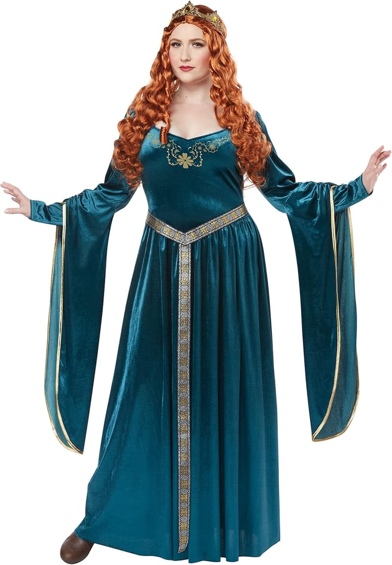 Lady Guinevere Teal Costume for Women