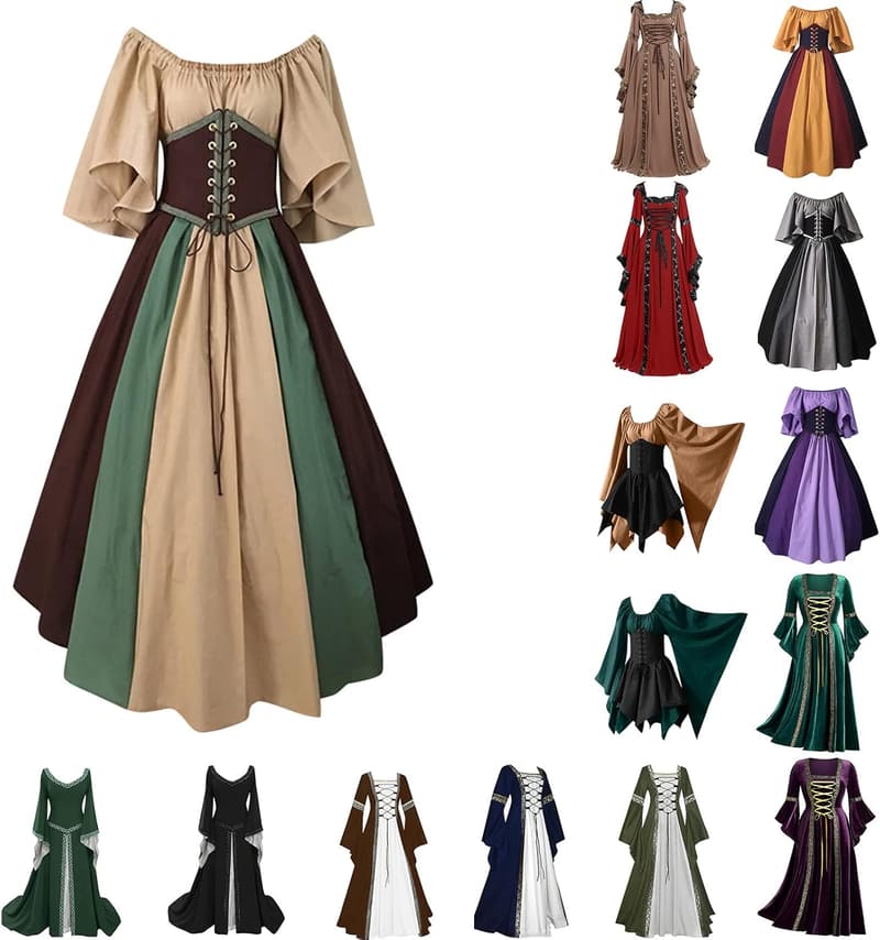Plus Size Women's Medieval Corset Dress for Halloween