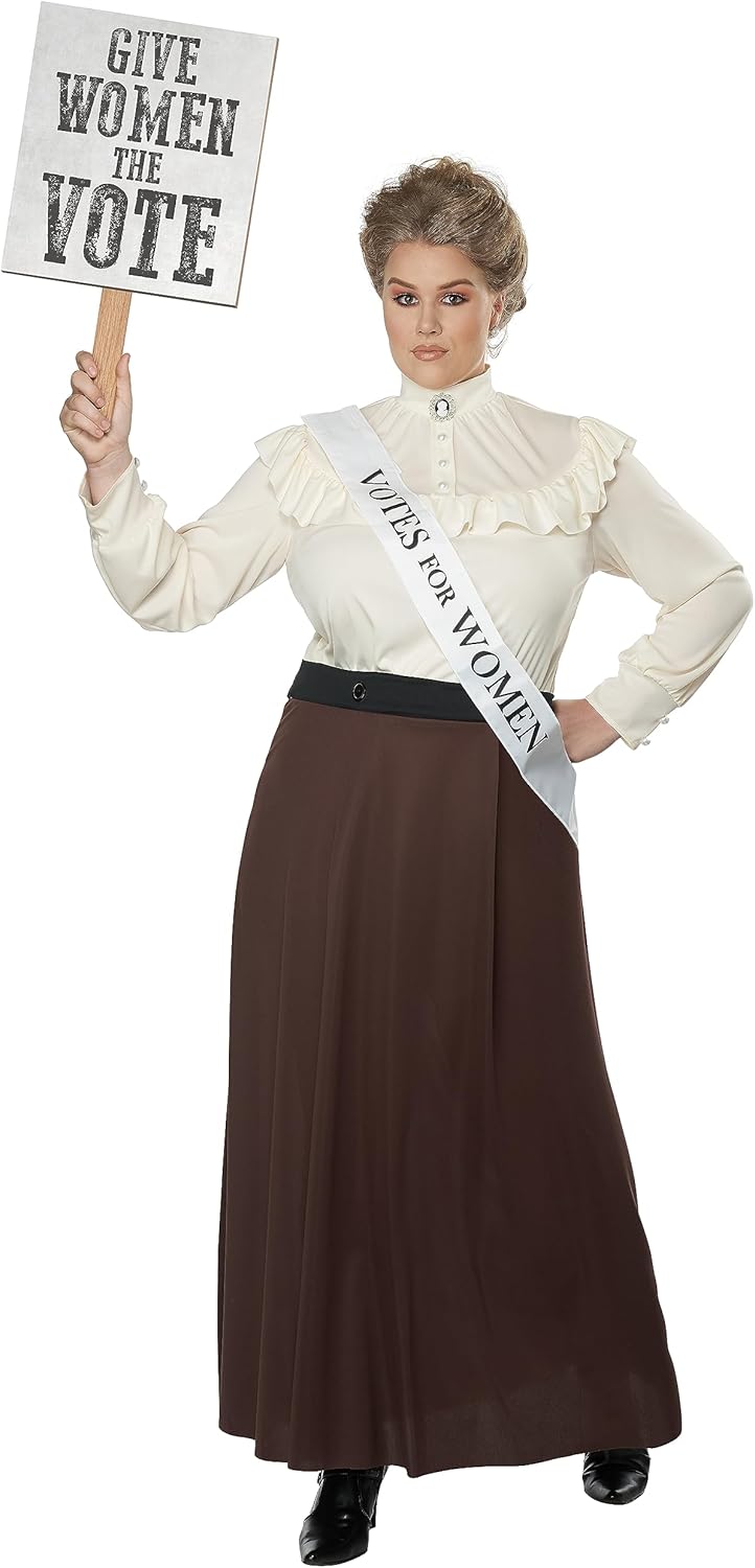 Women's Plus Size Suffragette Costume