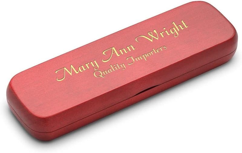 Personalized Cherrywood Pen & Pencil Box Set - Executive Gift