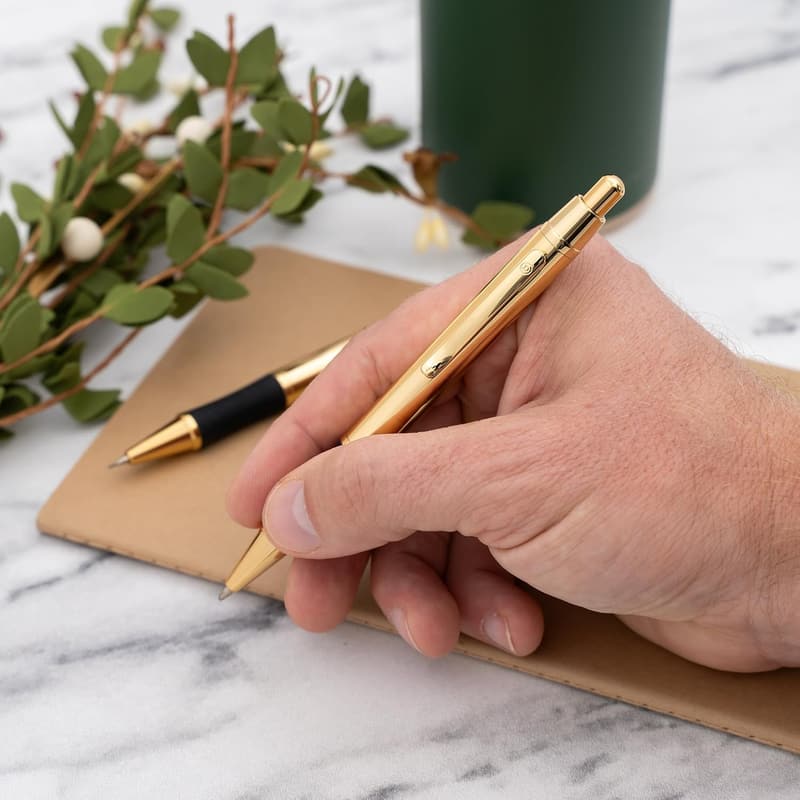 Personalized 18K Gold Plated Pen & Pencil Set for Men & Women