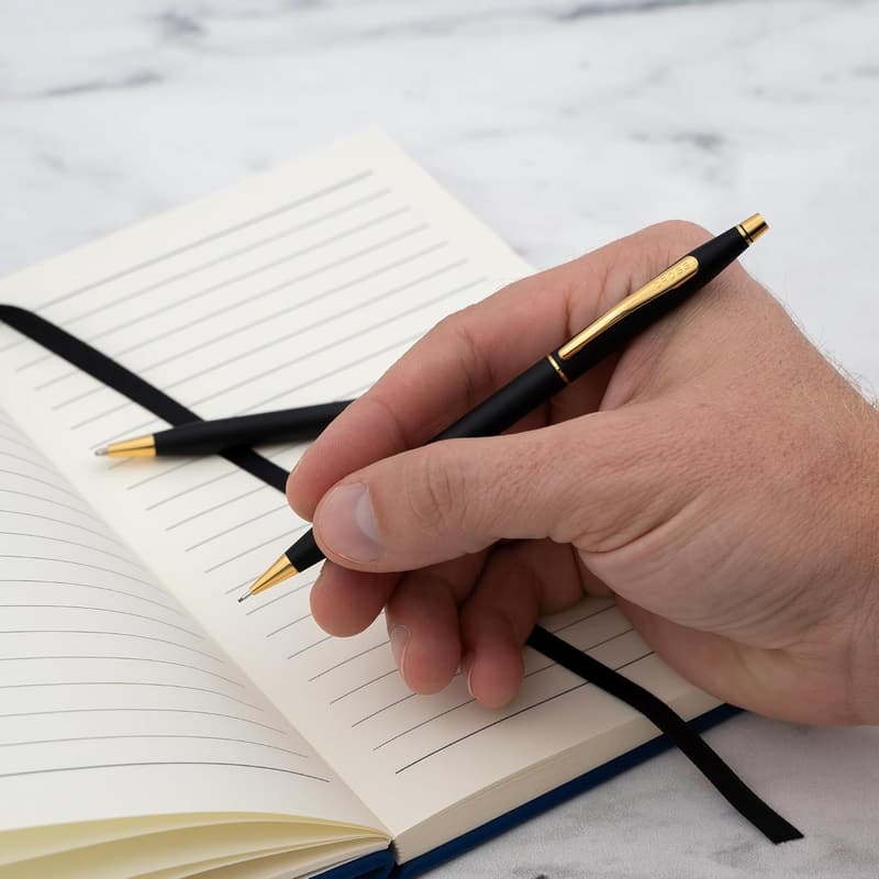 Personalized Cross Classic Century Pen & Pencil Set, Matte Black