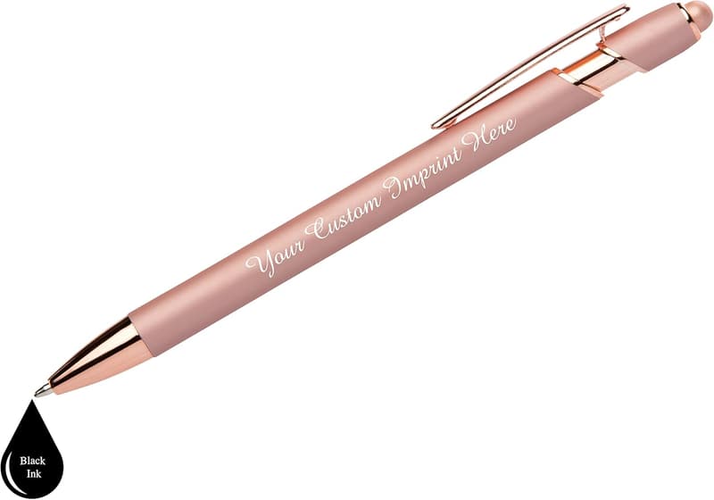 Personalized Rose Gold Ballpoint Pens Gift Set for Couples