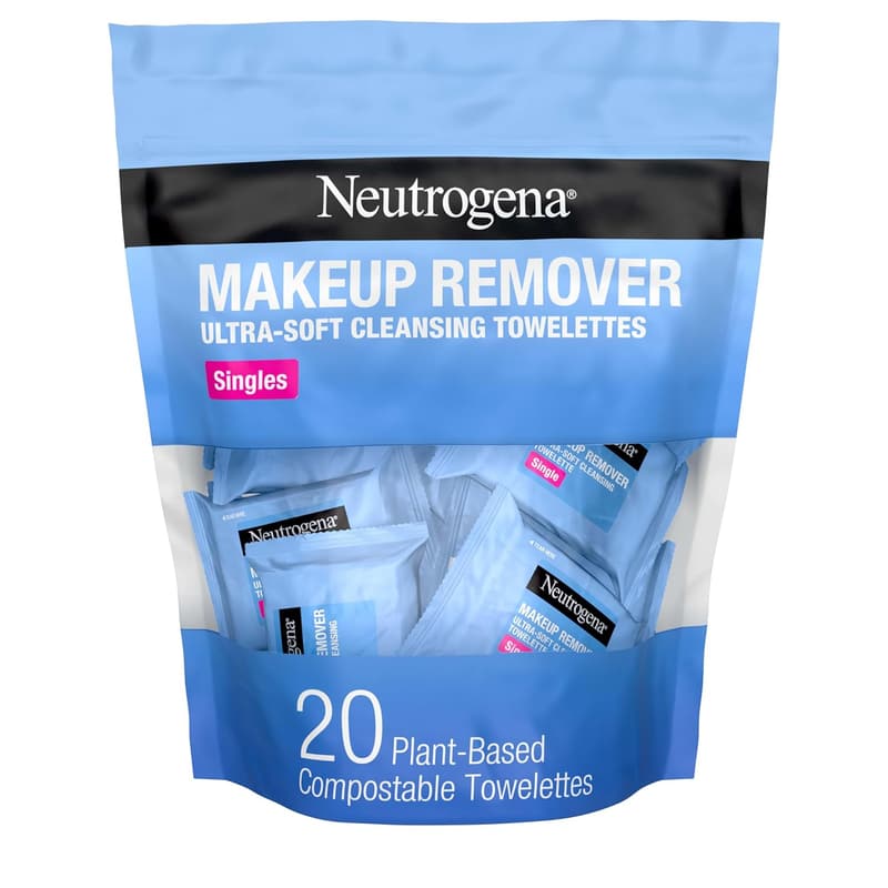 Neutrogena Makeup Remover Wipes - Alcohol-Free, 20 Singles