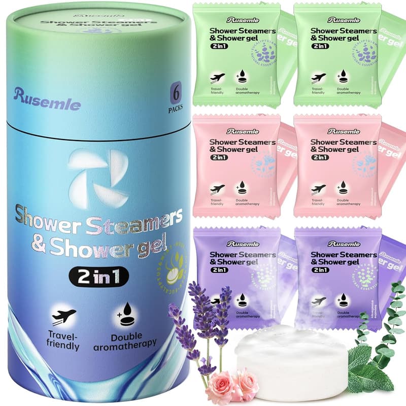 Aromatherapy Shower Steamers & Body Wash Set - Birthday Gift