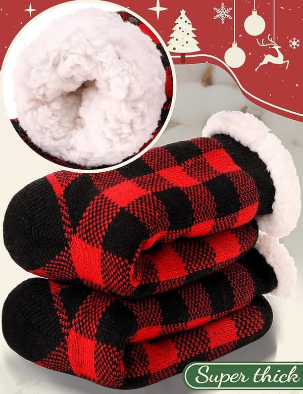 Cozy Women's Fleece Slipper Socks for Winter Comfort