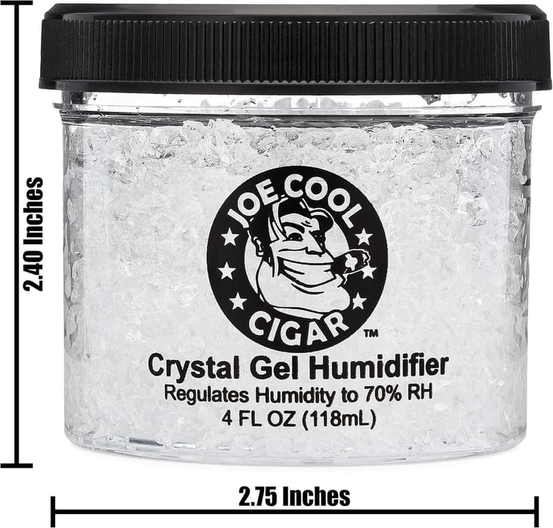 Cigar Humidor Crystal Gel Humidifier - 2 Pack (4 oz Jars)
